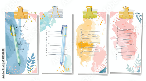 Set of Four weekly planner and todolist templates d photo