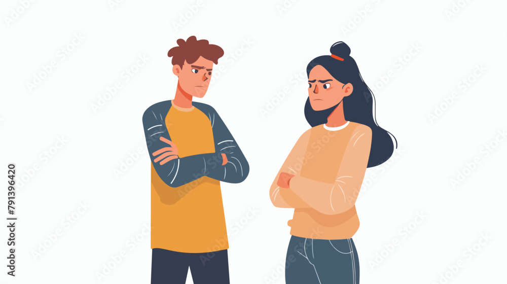 Disagreement misunderstanding between man and woman 