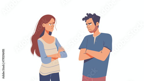 Disagreement misunderstanding between man and woman 