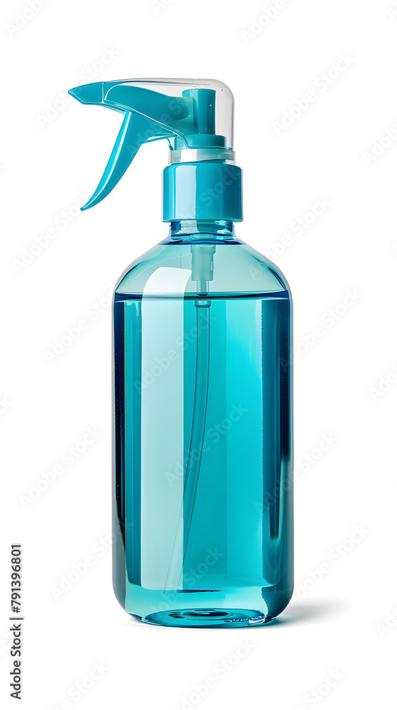 Plastic bottle with sprayer isolated on white background Plastic bottle with sprayer isolated on white background