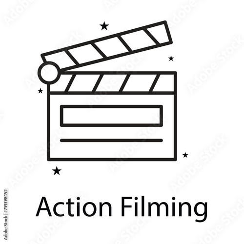 Action Filming Vector Icon Design