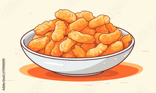 tempura shrimps vector flat minimalistic isolated vector style illustration