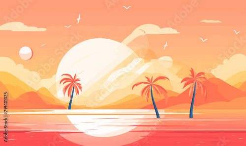 heat wave vector flat minimalistic isolated illustration