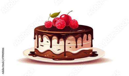 birthday cake isolated vector style