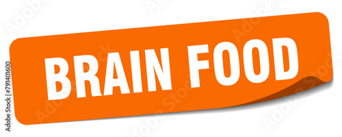 brain food sticker. brain food label