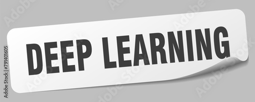 deep learning sticker. deep learning label