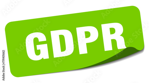 gdpr sticker. gdpr label