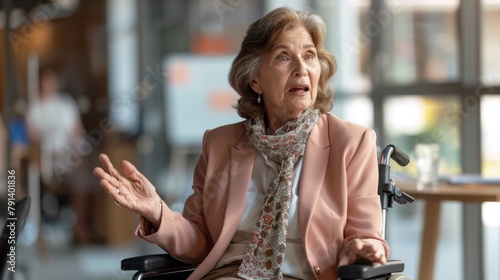 Elderly Woman in Wheelchair photo