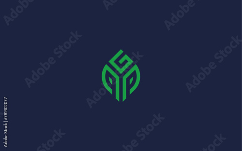ppg letters with leaves logo icon design vector design template inspiration