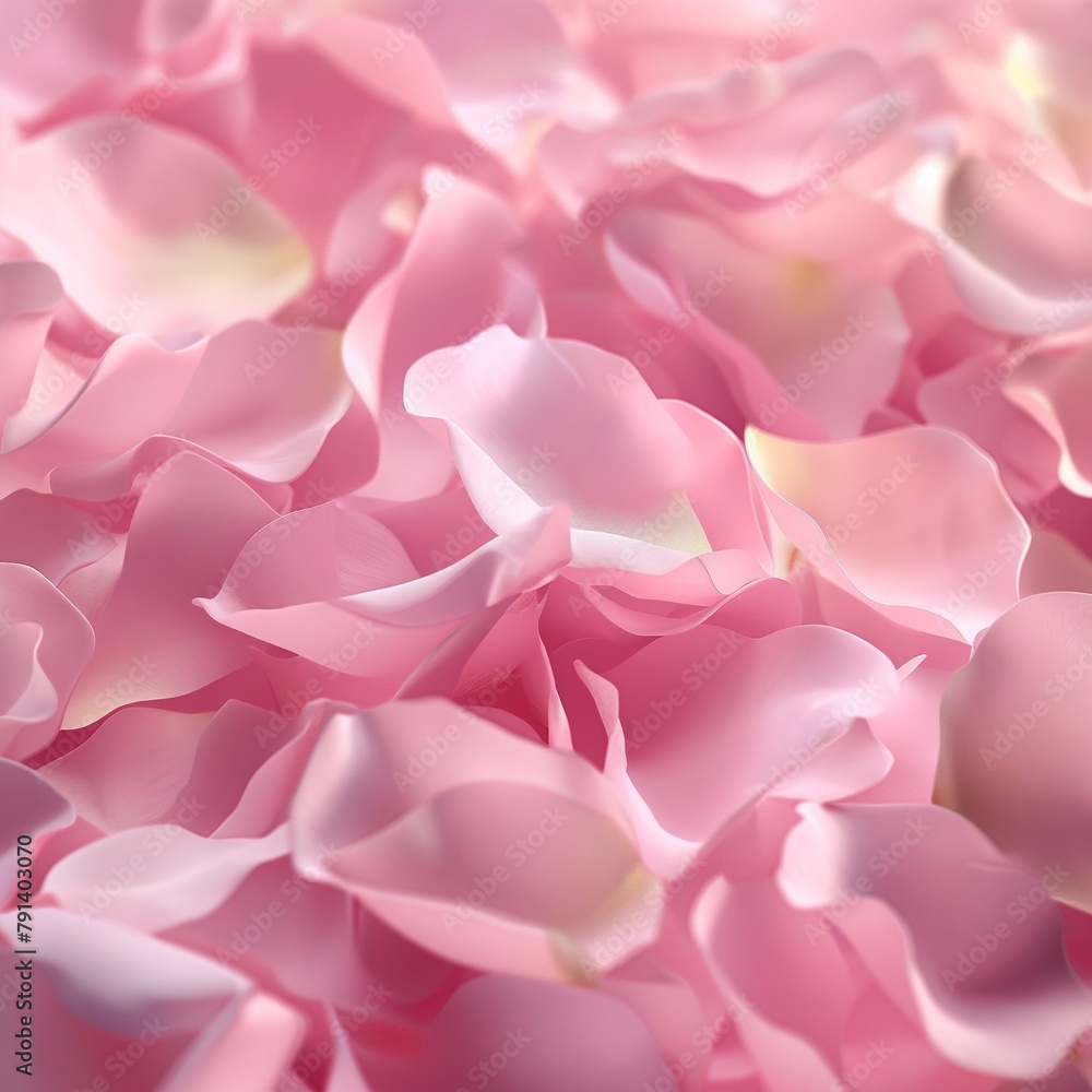 Fototapeta premium Abstract 3D image of pink rose petals sprinkled in a beautiful order