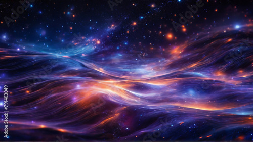 Colorful abstract space background, colorful universe background