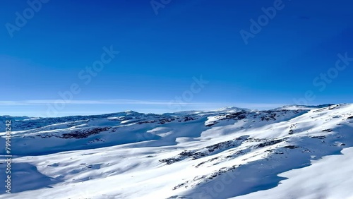 snow covered mountains