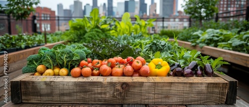 Rooftop gardens providing fresh produce for city dwellers © Premreuthai