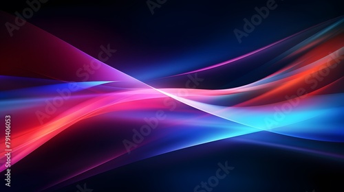 Modern abstract high-speed light effect. Abstract background with curved beams of light. Technology futuristic dynamic motion. Movement pattern for banner or poster design background concept.