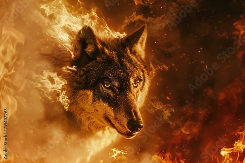 Wolf in the fire, Fire in the form of a wolf