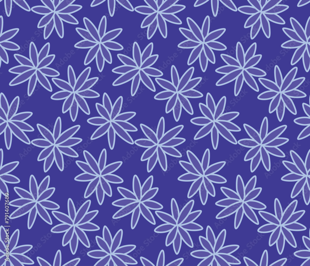 Japanese Star Petal Flower Vector Seamless Pattern
Japanese Star Petal Flower Vector Seamless Pattern