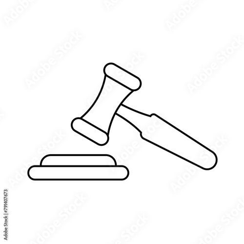 Gavel icon vector for web and mobile app