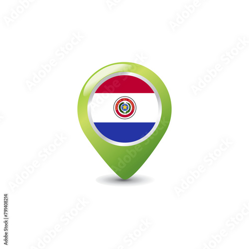 Paraguay Flag on Colorful Map Pointer Free Download Paraguay Flag on Colorful Map Pointer - GFXLoad