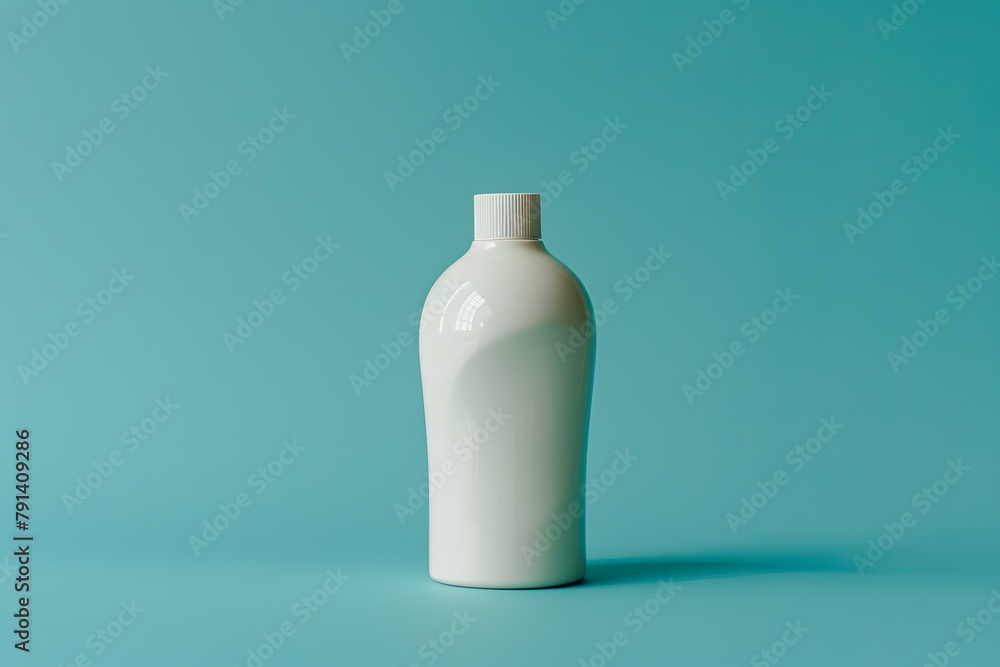 White empty cosmetic liquid dispenser bottle of soap, lotion, shampoo or shower gel mock up isolated on blue background White empty cosmetic liquid dispenser bottle of soap, lotion, shampoo or shower gel mock up isolated on blue background