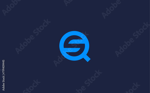 letter qs with circle logo icon design vector design template inspiration