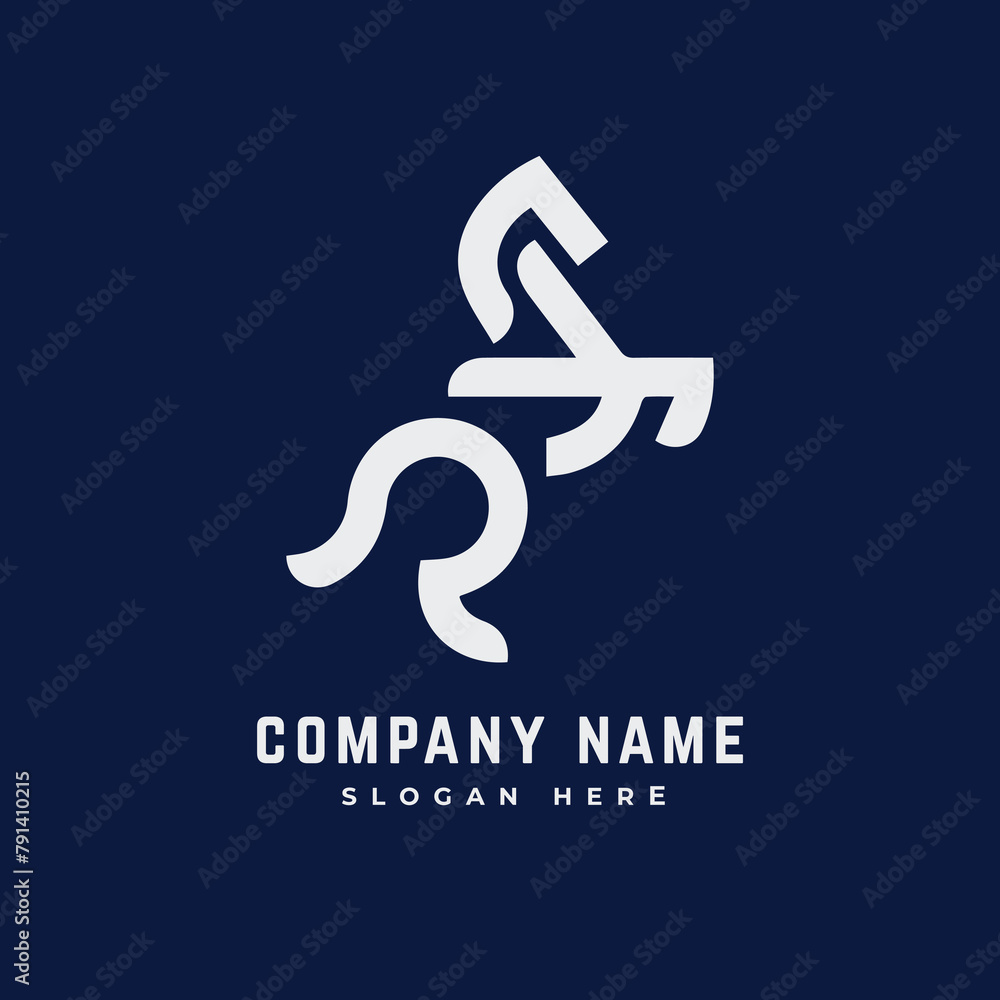 Vector linear icons and logo design elements - horse vector Vector linear icons and logo design elements - horse vector