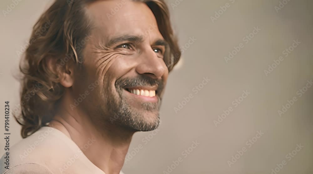 The Radiance of Wisdom: A Mature Man's Genuine Smile The Radiance of Wisdom: A Mature Man's Genuine Smile