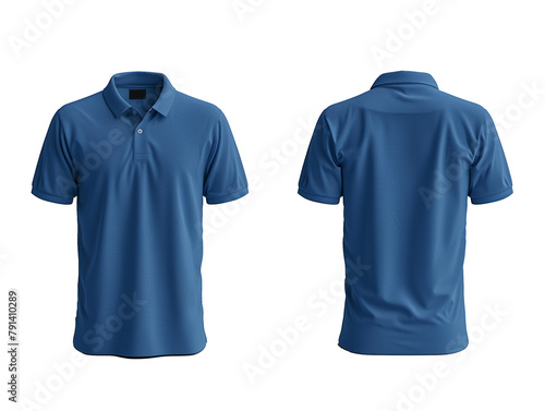A vibrant royal blue polo shirt with a classic collar and button-up design,