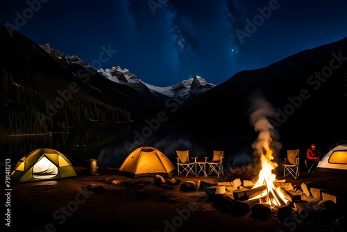 Camping  campfire