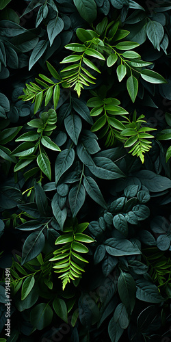 Close up of green foliage wallpaper