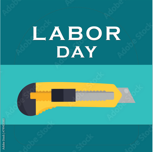 labour day logo design vector template