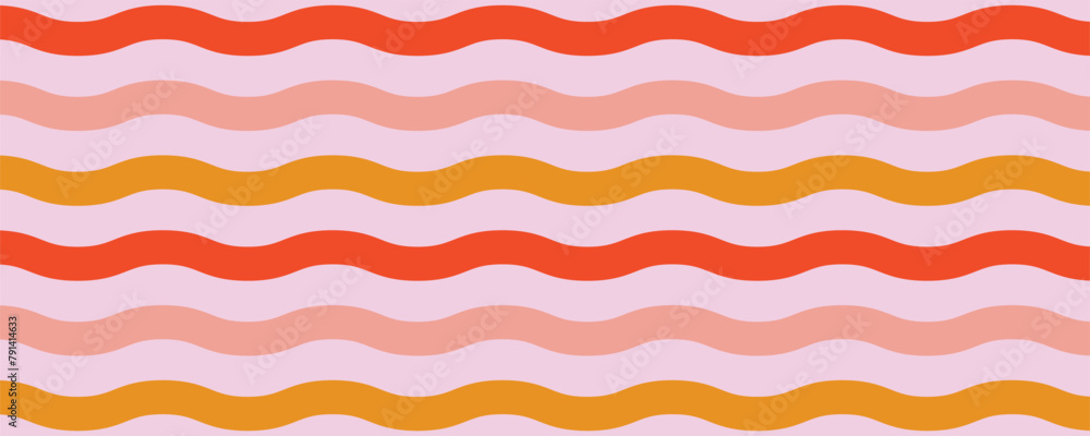 Abstract seamless pattern with colorful wavy retro groovy shapes with background. Abstract seamless pattern with colorful wavy retro groovy shapes with background.