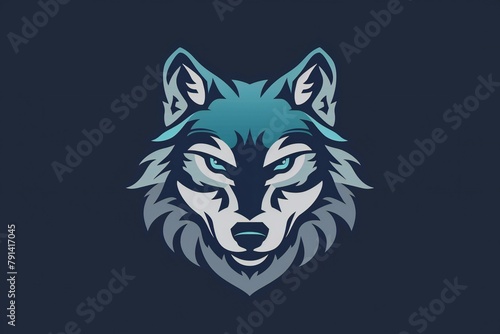 Illustration of a wolf head on a dark blue background,  illustration © Cuong