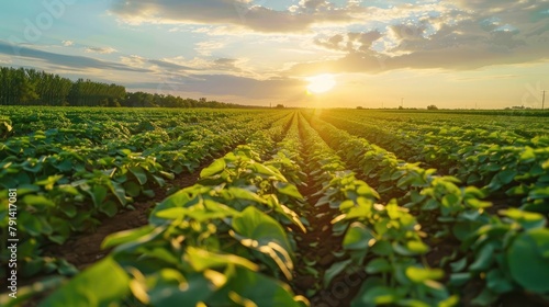An innovative smart agriculture system, utilizing IoT sensors and data analytics for precision farming, optimizing resource usage and increasing crop yields with minimal environmental impact photo