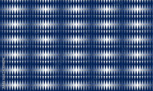 dark blue diamond block with overlap grid on white background repeat seamless pattern replete image design for fabric printing or wallpaper or background cross