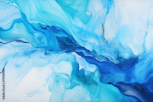 Blue abstract watercolor background. Hand-painted background. Illustration