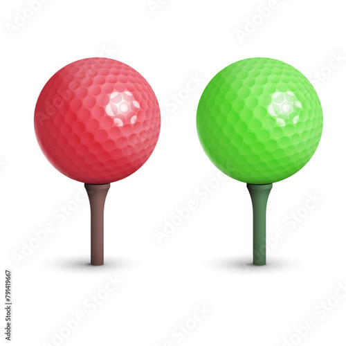 golf ball isolated with tee