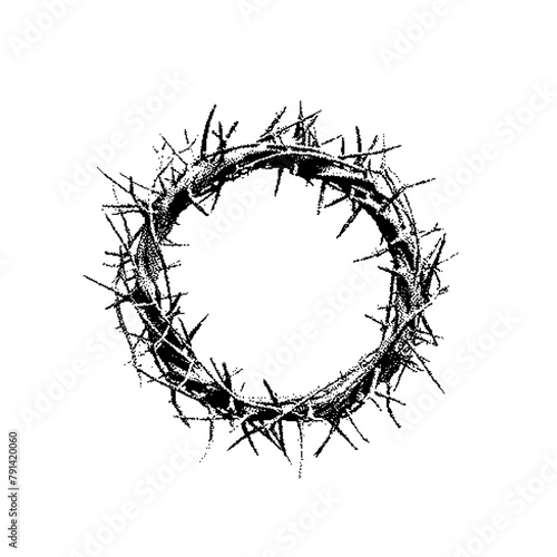 Vector Bitmap Dithering Pixel Wreath