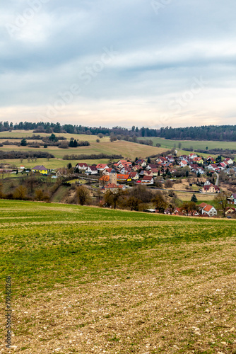 Kleine Fahrradtour zum Dolmar bei K  hndorf bei eisigen Temperaturen und frostigen Wegen - Th  ringen - Deutschland 