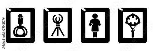 set of icons of toilet