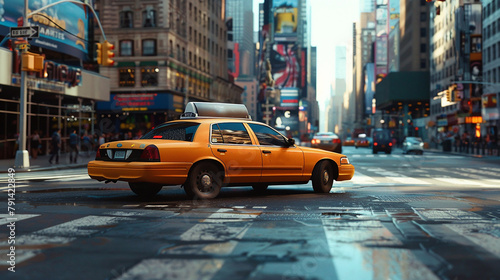 "Yellow Cabs of New York: Rush Hour Rhythm in the City That Never Sleeps"