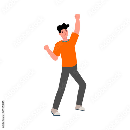 poses of people in orange clothes with various expressions face