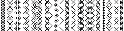Seamless pattern, ethnic background, geometric ornament, vector design, border