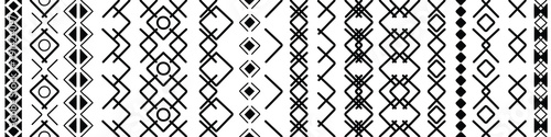Seamless pattern, ethnic background, geometric ornament, vector design, border