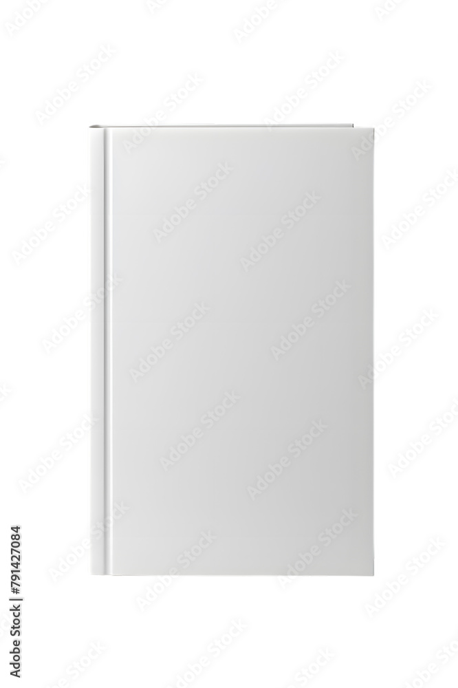 White book cover mock up isolated on transparent background White book cover mock up isolated on transparent background