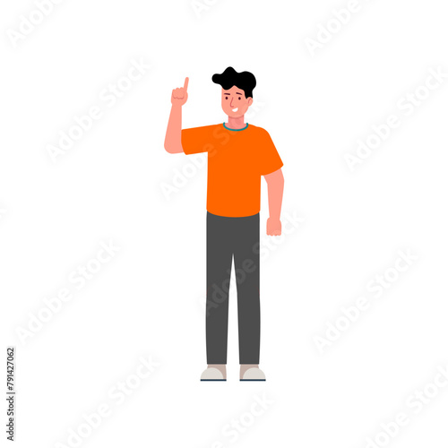 poses of people in orange clothes with various expressions face