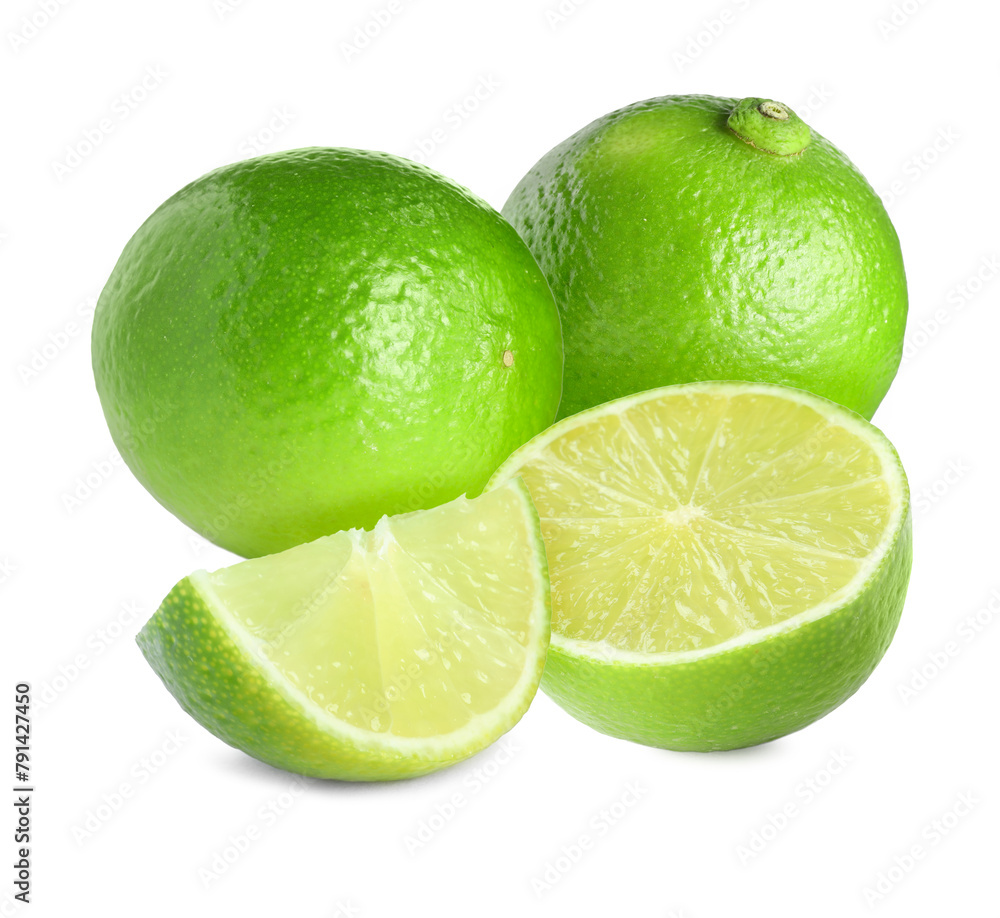 Fresh ripe lime isolated on white. Citrus fruit Fresh ripe lime isolated on white. Citrus fruit