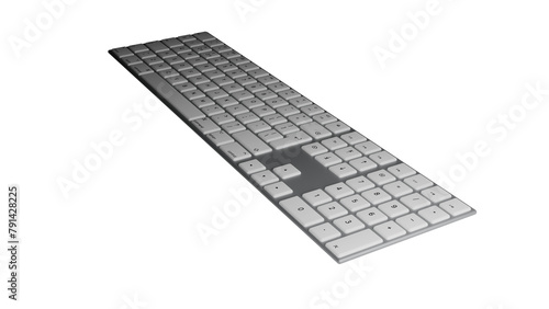 computer keyboard isolated on white