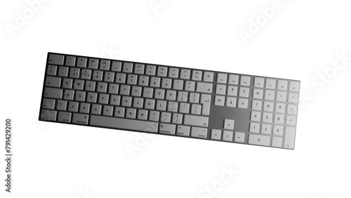 3d rendered illustration of a keyboard