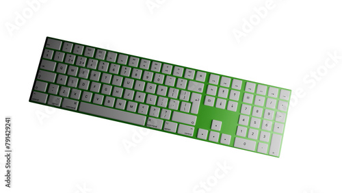 3d rendered illustration of a keyboard