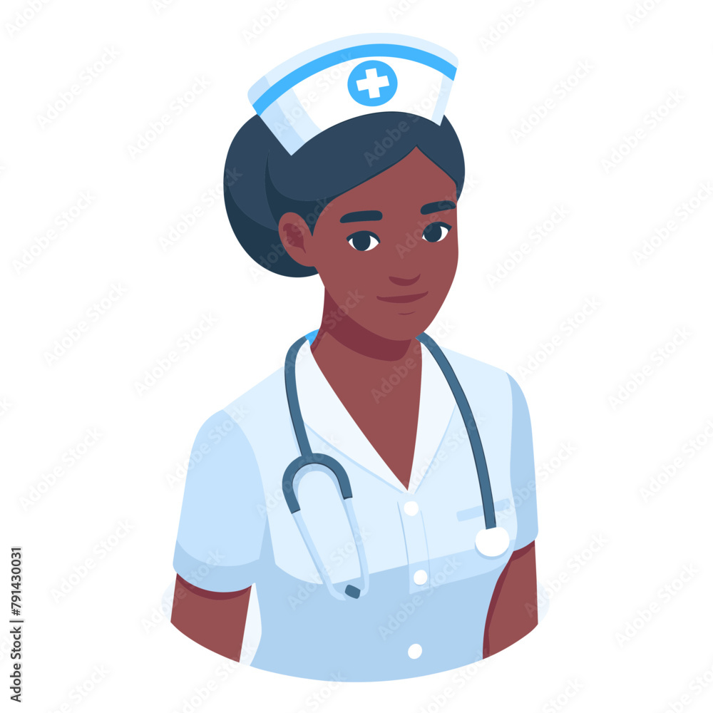 Nurse Isometric Minimal Cute Character, Wearing Headphones and Hold Game Controller, Cartoon Clipart Vector illustration, isolated on White background Nurse Isometric Minimal Cute Character, Wearing Headphones and Hold Game Controller, Cartoon Clipart Vector illustration, isolated on White background